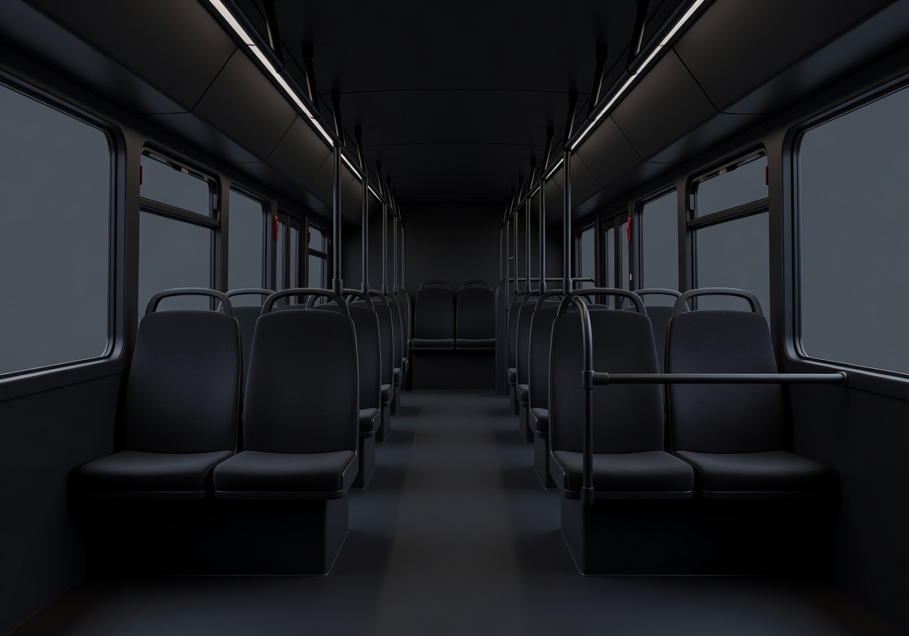 Glass dance floor with underglow lighting on party bus